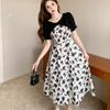 Blumenkleider Damen Französischer Mori-Girl-Stil Allgleiches Elegantes Sommer High Street Midi College-Kleid