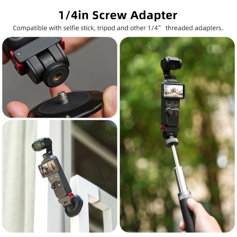 Lightweight Camera Adapter For Pocket 4/3 Cameras Featuring Quick Release And Angles Adjustment For Photography Video