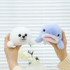 Fluffy Simulation Stuffered Whale Doll PP Cotton Marine Animal Stuffed Doll Birthday Parties