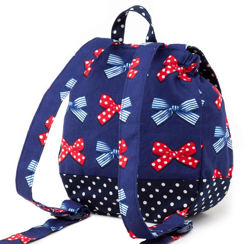COLORFUL CANDY STYLE Backpack for Perfect for First Cute Polka Dot and Striped French Ribbon Includes Pocket Tissue Pouch Girls, Baby/Kids Backpack,
