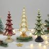 Christmas Tree Tree Figurine Xmas Ornament Resin Snowy Tabletop Decor Elegant Holiday
