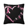 Football Breast Cancer Awareness Support Pillow Covers Car Cushion Cover Cute Pillowcase 4040