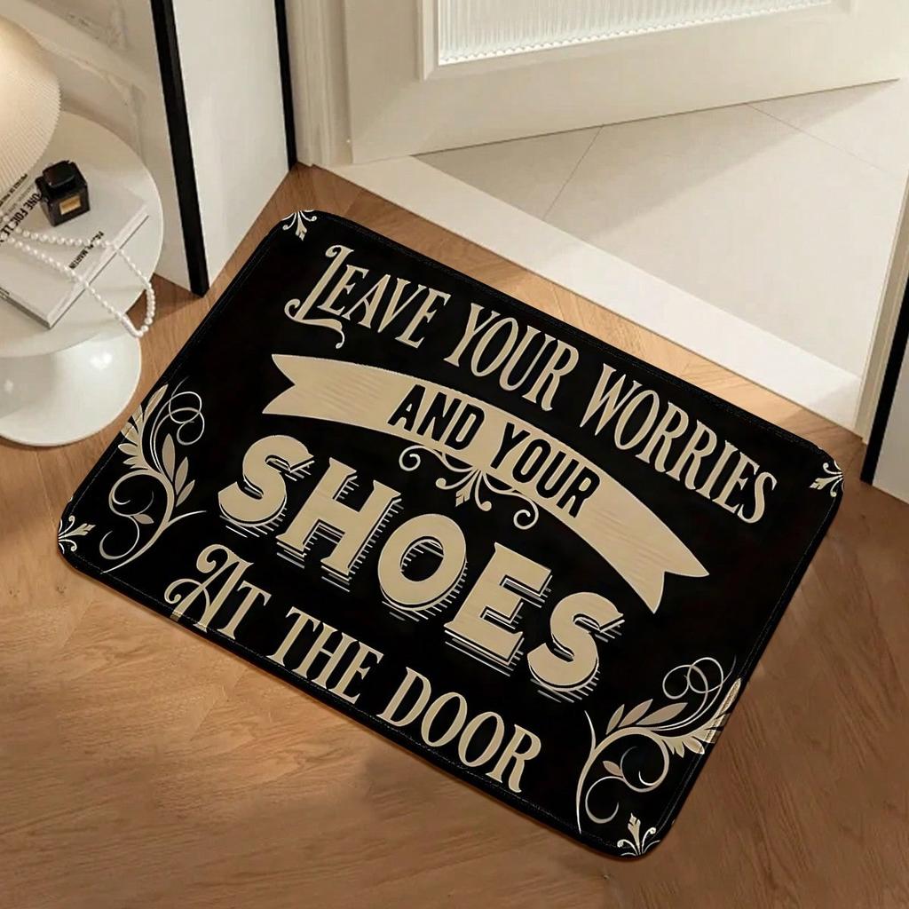 Si Prega di Togliere le Scarpe Benvenuti Tappetino Cucina Bagno Ingresso Zerbino Antiscivolo Camera da Letto Decorazione Tappeto Tappetini Pavimento Tappetino per Piedi Natale