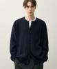 Draw Fit Oversized Wool Round Cardigan [Navy]