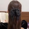 1PC Elegant Black Rhinestone Double Layered Bow Hair Claw For Women Sweet Hair Ornament Heradband Hair Clip Fashion Hair Accessories