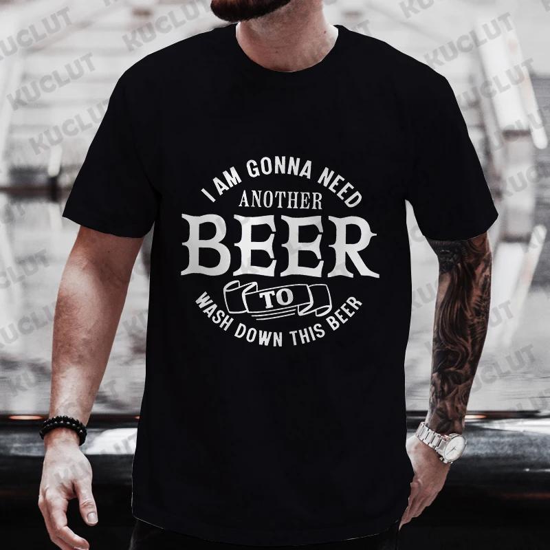 Drinking Day Beer DAY T Shirts for Men Funny Proverb Graphic Y2k Tops Male Friends Bachelor Party Drinking Team Matching Tees
