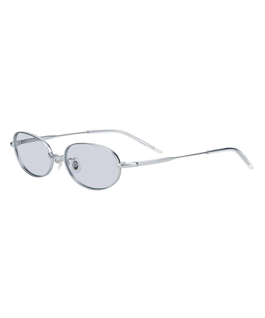 CUT TREND SUNGLASSES Oval Sunglasses Metal Colored UV UV For For Unisex [Zoff] SUNCUTGlasses/UV100% (Silver (Matte) - ZY262G02_15F1) Frame, Lenses,