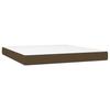Box Spring Bed with Mattress Dark Brown 160 X 200 Cm Fabric