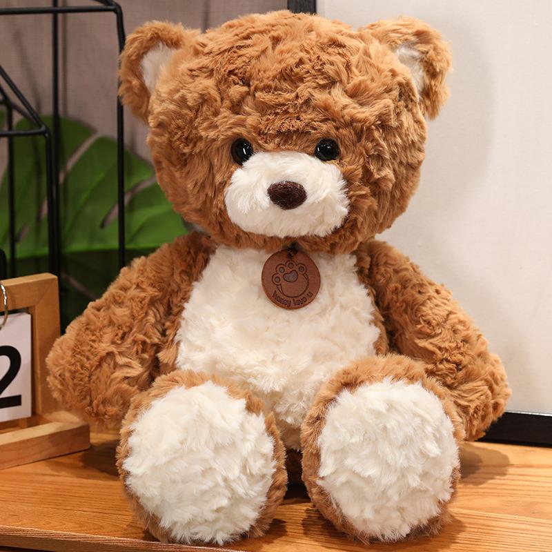 Adorable Fluffy Bear Fox Plush Toy Gentle Cartoon Red Panda Stuffed Doll Birth Date Present Great for Daily Use