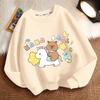 Söt Capybara Lös Sweatshirt för Barn, Rundhalsad Långärmad Ledig Sweatshirt för Pojkar och Flickor på Våren och Hösten