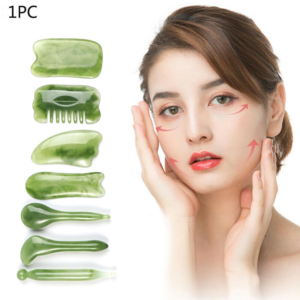 Spa Multi- shape Mixed Health Care Facial Massage Tool Facial Relaxing Natural Resin Gua Sha Board