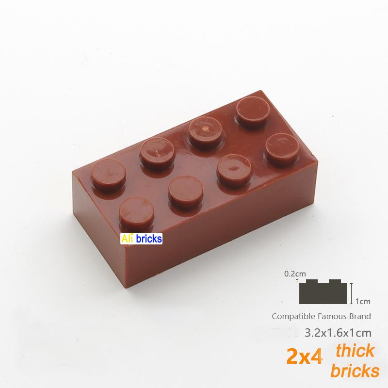 20pcs Bulk Blocks Building Bricks Thick 2X4 Educational Assemblage Construction Toy for Children Size Compatible With Brand 3001