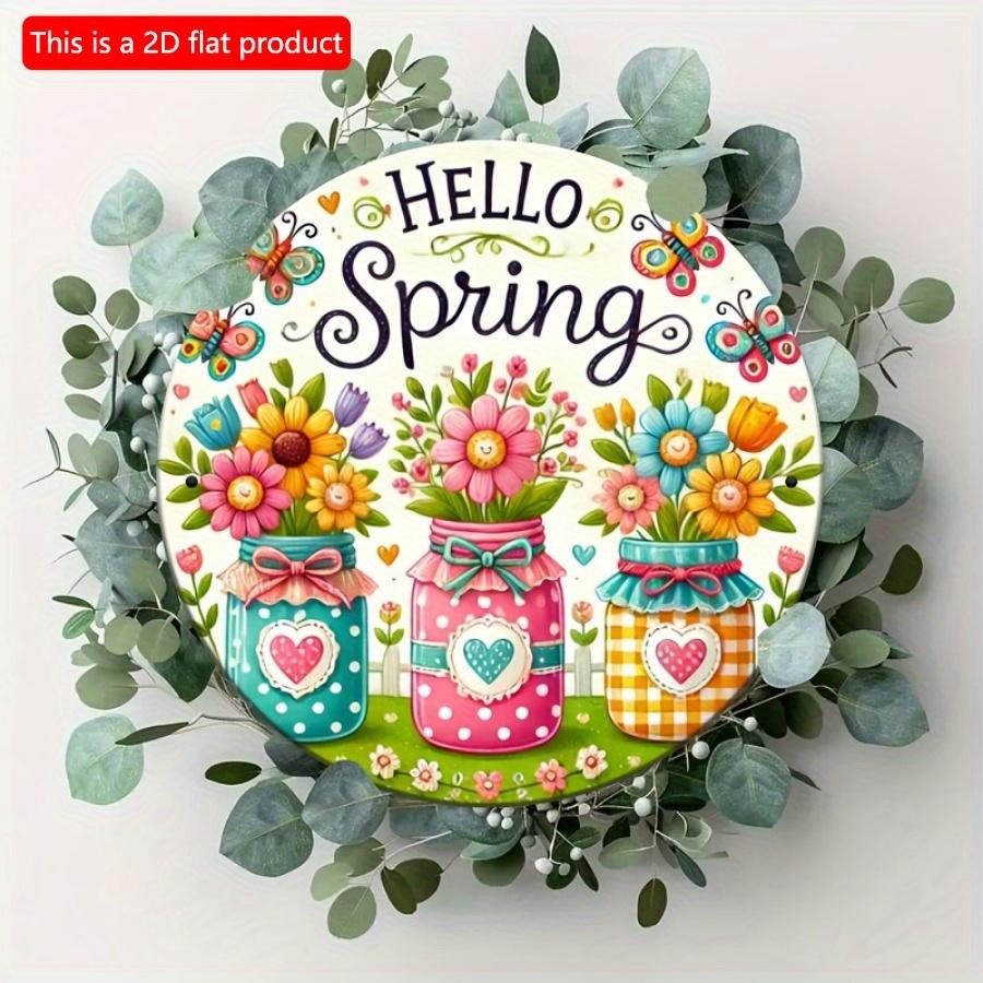 1pc 2d Flat Vintage Spring Tulip Wooden Sign - 20cm Perfect for Home, Kitchen, Garden, Office & More Decor