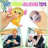 4Pcs Glitter Axolotl Squishy Toys, Cute Malt Sugar Texture, Soft Stress Relief Fidgets for Kids & Adults