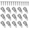 Clips de Retenue en Verre Fonctionnels 50PCS Clips en Plastique Antidérapants avec Vis Adaptés pour la Maison le Bureau les Magasins de Meubles