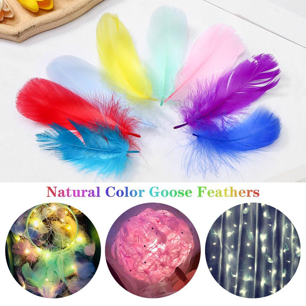 50pcs Jewelry Decor DIY Natural Color Home Decoration Colorful Feather Goose Feathers Costume Decoration