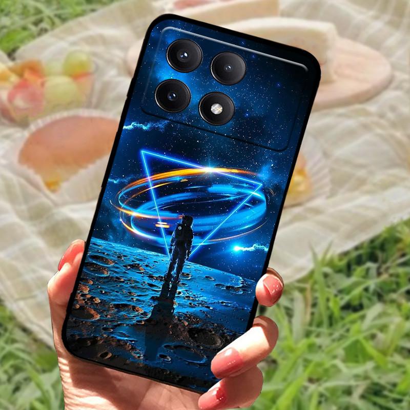 For Xiaomi Poco X6 Case Cover Poco X 6 X6 Pro 5G Silicone Soft Marble Black Bumper Funda Coque for Xiaomi Poco X6 Pro Protective