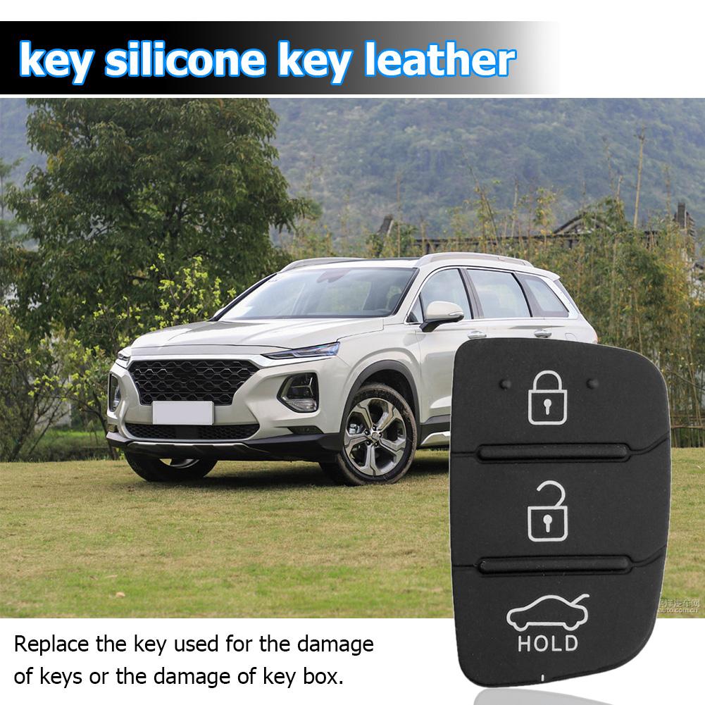 1/2PCS Replacement 3 Buttons Remote Key Fob Case Rubber Pad For Hyundai I10 I20 I30 IX35 Kia K2 K5 Rio Sportage Flip Key Parts