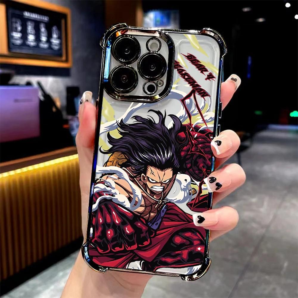 Anime o-ones-l-luffys p-pieces Plating Phone Case For Samsung S26 S25 S24 S23 S22 Note20 Edge Plus Ultra 4G 5G Anti Fall Airbag
