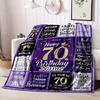 70Th Birthday Customize Your Name Blanket Warm Comfortable And Soft Blankets Are Suitable For Home Lunch Break Blanket Office Sofa Sofa Gift To