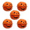 Set Of 5 Or 10 Charming Metal Halloween Pumpkin Bells For Enchanting Decor