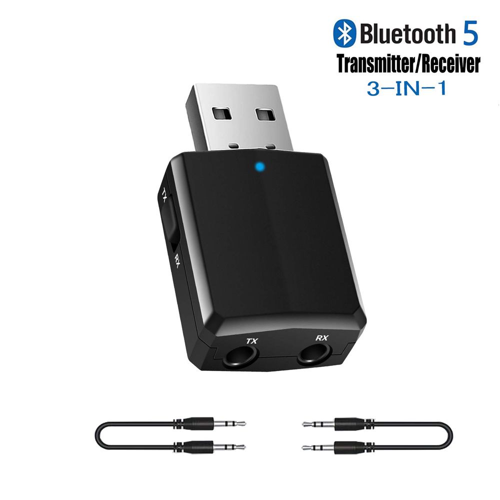 Dongle Digital Devices USB Transmitter 3 in 1 Bluetooth 5.0 Adapter Sound Card Music Audio Receiver