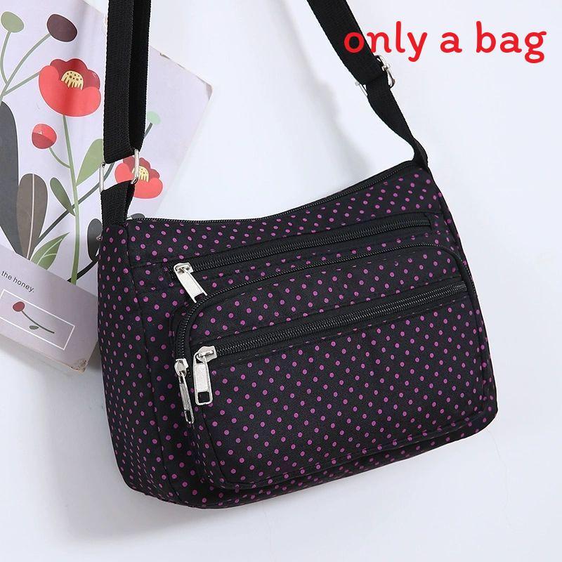 Cotton Canvas Large Capacity Shoulder Bag With Multiple Compartments For Daily Use