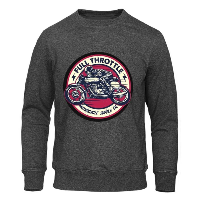 Plein Gaz Moto Locomotive Culture Homme Sweat à Capuche Mode Décontracté Sweat-shirts Polaire Chaud Automne Décontracté Vêtements de Sport Pulls & Manches Longues Homme
