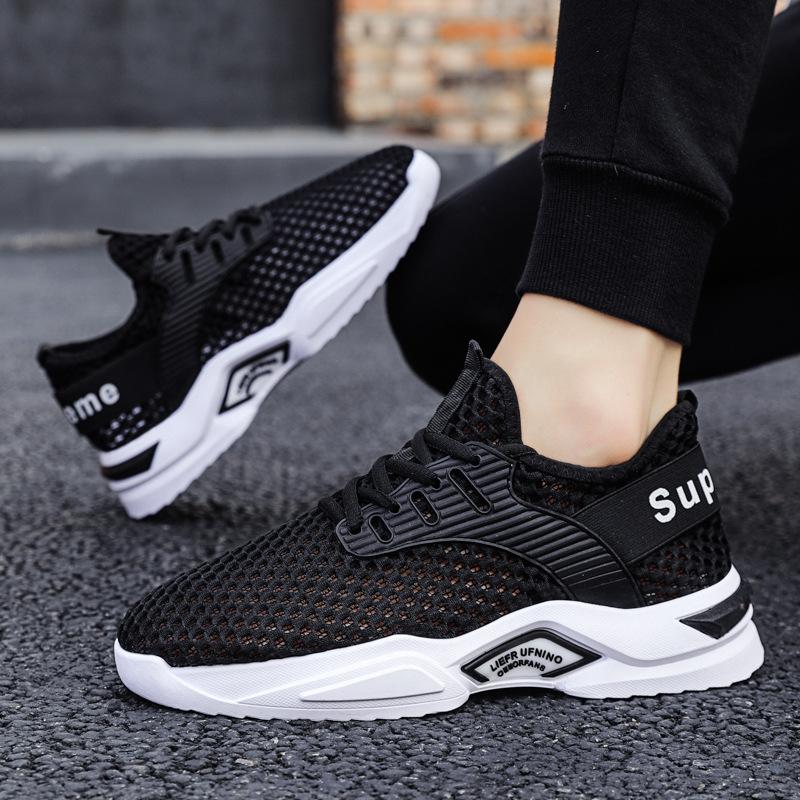Mesh Men Shoes Breathable White Mens Sneakers Trendy Lightweight Black Big Size Man Casual Shoe Zapatillas Hombre