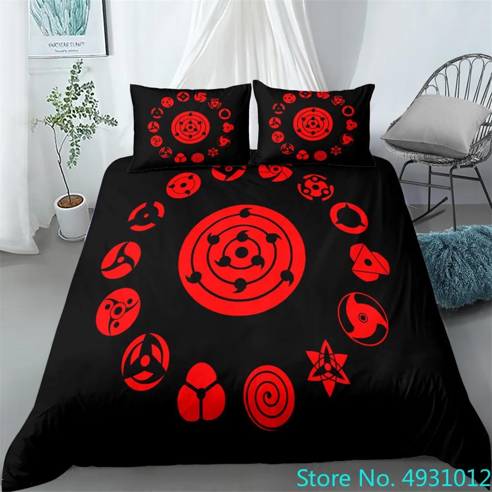 N-Naruto Duvet Cover Set Anime Pillowcase Quilt Cover Bedding Bag Set Queen King Size 3D Digital Printing Kids Home Supplies