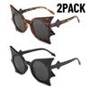 1/2PACK Bat Sunglasses Women Vintage Funny 90s Eyewear Fashion Novelty Goth Halloween Party Costume Accessories