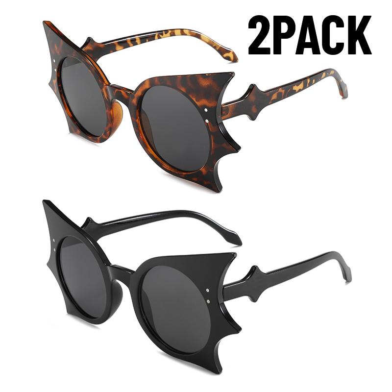 1/2PACK Bat Sunglasses Women Vintage Funny 90s Eyewear Fashion Novelty Goth Halloween Party Costume Accessories
