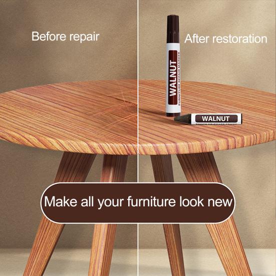 1 Jeu de Kit de Réparation de Rayures de Meubles en Bois avec Stylo Marqueur de Retouche Taille-Crayon 38939 Couleurs Parquet en Bois Table Tache