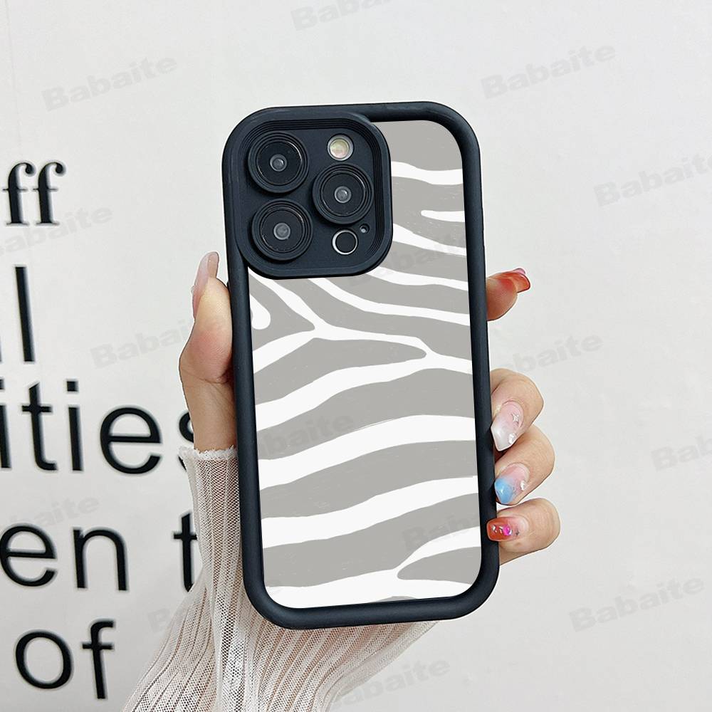 Zebra Pattern Art Phone Case For IPhone 17 16 15 14 13 12 11 Pro Max Anti Drop Soft Cover