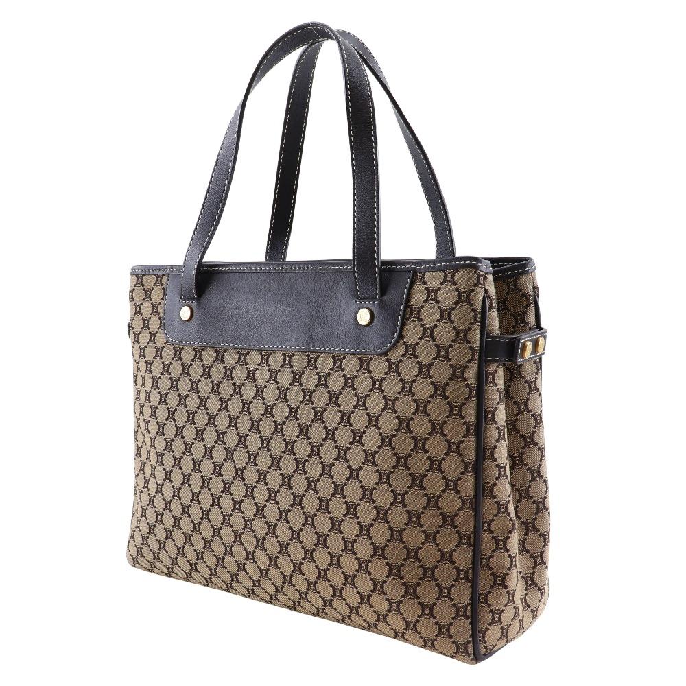 Celine Borsa a mano Macadam Tela marrone/Pelle di vitello Donna Usato