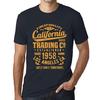 Men’s Vintage Tee Shirt Graphic T Shirt California Trading 1958 Navy