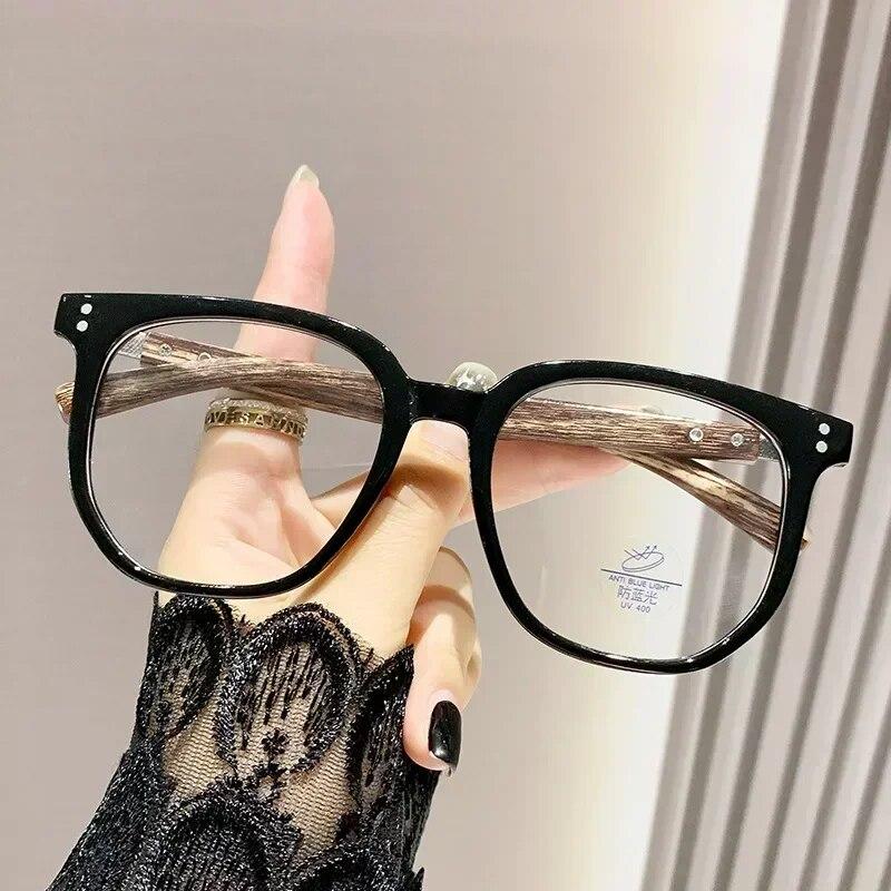 Vintage Čtvercové Brýle na Čtení Dámské Dřevěné Nožičky Brýle na Dálku Unisex Plus Dioptrie Předpisové Brýle 0 +1.0 Až +4.0