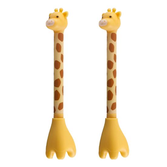 2pcs Giraffe Shape Gel Pen Cute Cartoon Animal Pen Creative Pedestal Design for School Students Party Office