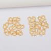 10pcs Non-Fading 24K Vacuum S Buckle W Buckle M Buckle Plus Ring Diy Jewelry Accessories Bracelet Necklace Anklet Connecting Buckle Copper Buckle