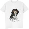 Cavalier King Charles Spaniel Hund Print T-Shirt Damen Herren Baumwoll T-Shirt Lässig Kurzarm Shirt Hip Hop Tee Top Streetwear