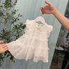Sweet Infant Baby Girls Sleeveless Chiffon Puffy Ball Gown Princess Dress Lovely Casual Party Wear Little Girl Skirt Dress