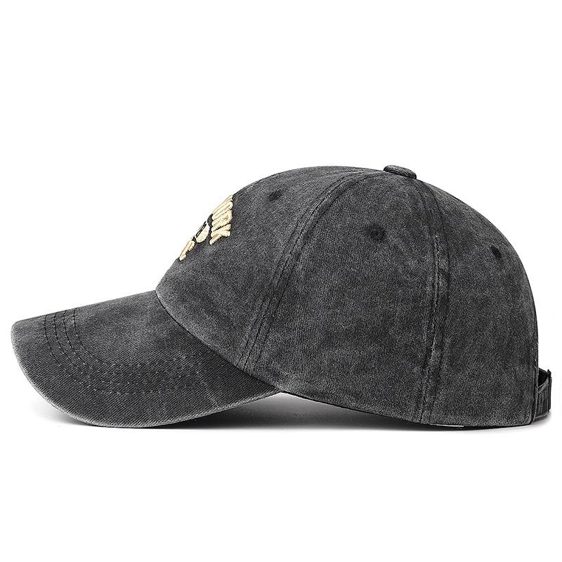Cappellino da baseball versione coreana cotone lavato morbido cappello superiore quattro stagioni da uomo e da donna ricamato cappello con alfabeto americano disponibile