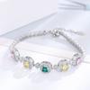 Nieuwe Kleurrijke Toermalijn Prinses Zirconia Armband Vrouwelijke Mode Handaccessoires