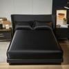 Smooth Fitted Bed Sheet Summer Bed Cover Twin/Full/Queen/King Size Bedsheets Silky Mattress Protector (Pillowcase Need Order)