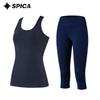 Seupika Yoga Set Sleeveless Top And Three-Quarter Length Leggings Spa613704