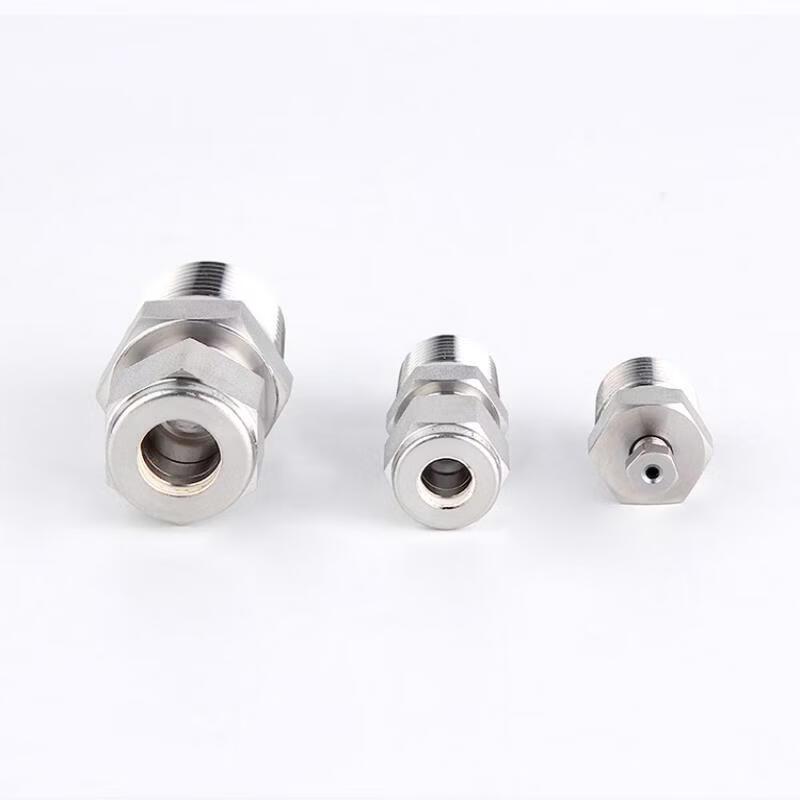 Stainless Steel NPT 1/8 Male To 1/16 Ferrule Straight Adapter