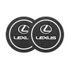 2Pcs Car Water Cup Mat Rubber Anti Noise Coaster Accessories For Lexus F-SPORT ES RX NX LS UX LM LX GX LC RZ IS CT GS RC HS SCAG3 