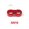 AN4 AN6 AN8 AN10 AN12 Braided Rubber Hose Line Clamp Aluminum Anodized Line Separator Separator Divider Clamp Kit Black Blue