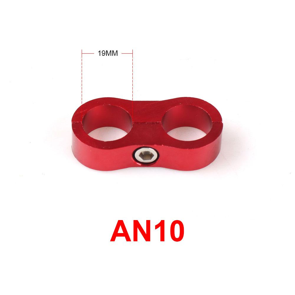 AN4 AN6 AN8 AN10 AN12 Braided Rubber Hose Line Clamp Aluminum Anodized Line Separator Separator Divider Clamp Kit Black Blue