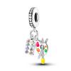 Copper Colorful Art Brush Palette Sunflower Painting Charms Beads Fit Qikaola Original Bracelets Diy Birthday Jewelry